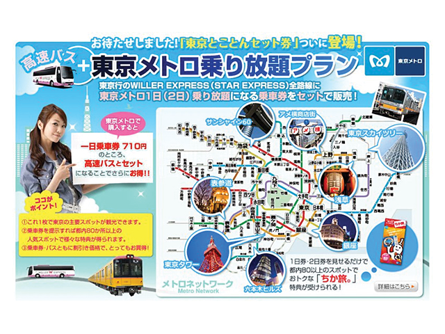 New Tokyo Metro plus Limousine Bus Pass