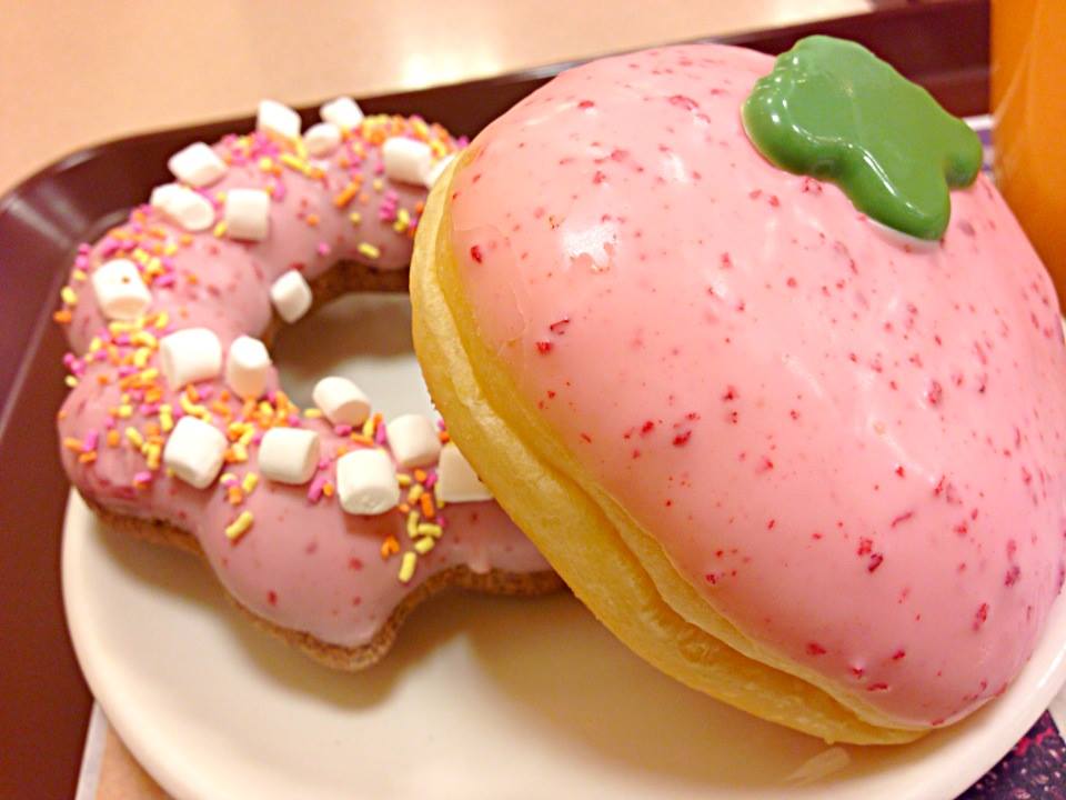 Strawberry Donuts at Mr. Donuts
