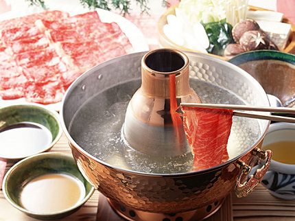 Dipping Meats in Japanese Hot Pot