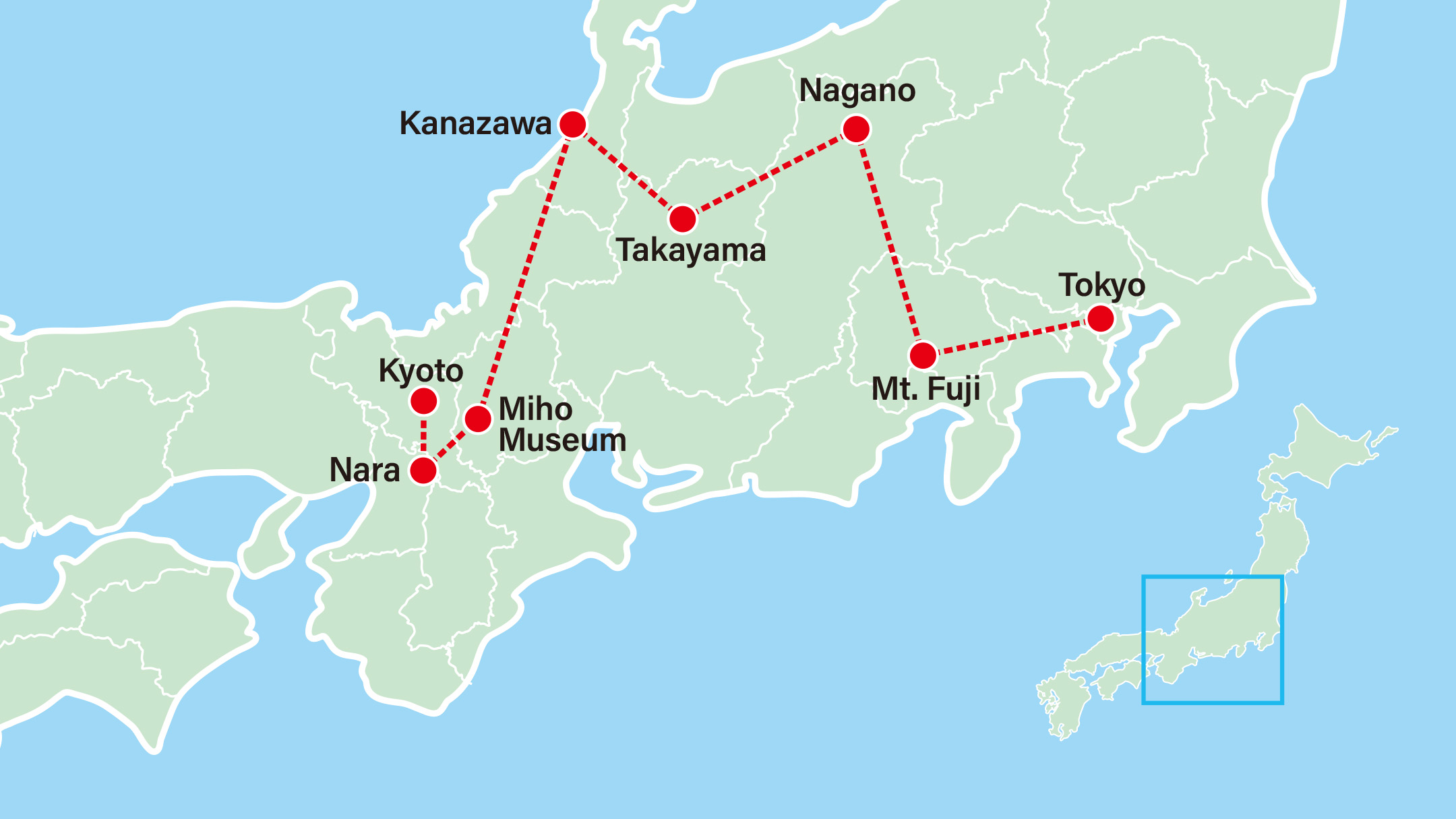 Takayama & Villages | Hidden Trail Tour Map
