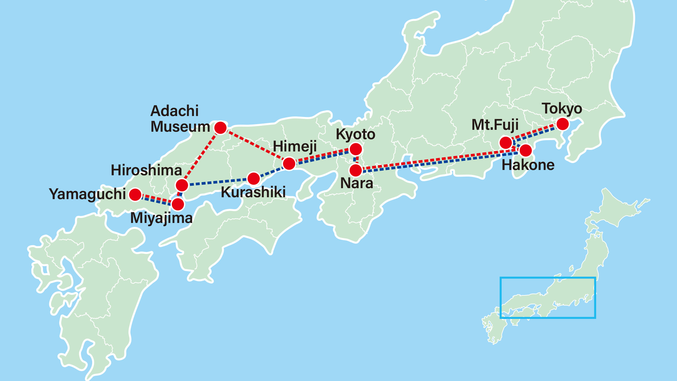 Highlights of Japan | Nikkei Tour Map