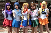 Image of cosplay girls in sailer moon costume