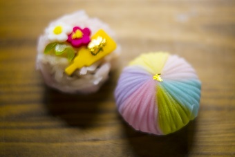 colorful Japanese sweets