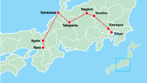 Deep Japan 9 Days-Tokyo-Kawagoe-Kusatsu-Nagano-Takayama-Toyama-Kanazawa-Kyoto-Nara