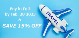 Airplane with Travel logo