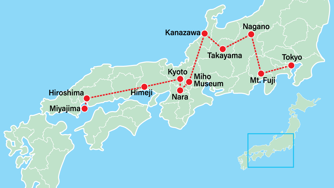 Takayama & Villages | Hiroshima Tour Map