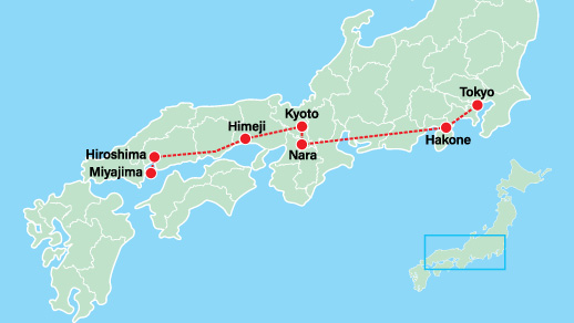 Highlights of Japan | Anime Hiroshima Tour Map
