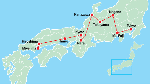 Takayama Old Town & Hiroshima 12 Days-Tokyo-Lake Kawaguchi-Nagano-Takayama-Kanazawa-Nara-Kyoto-Himeji-Hiroshima-Miyajima